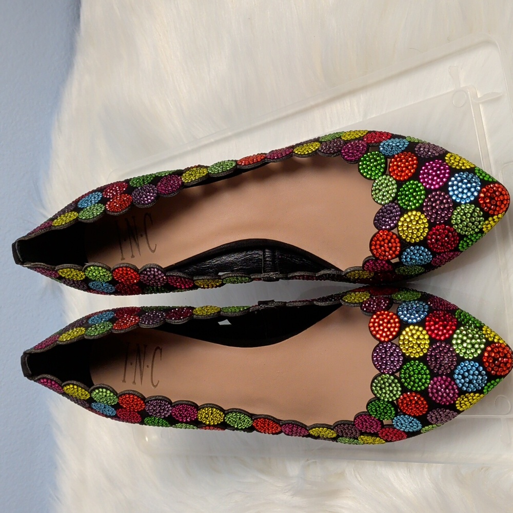 INC International Concepts Multicolor Beaded Heels - Picture 2 of 6